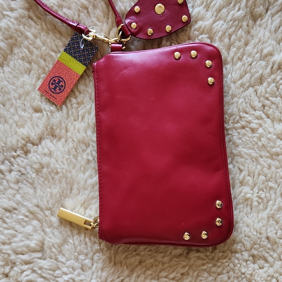 NWT Tory Burch Raspberry Hailey Wristlet Wallet 💖 - Picture 12 of 16
